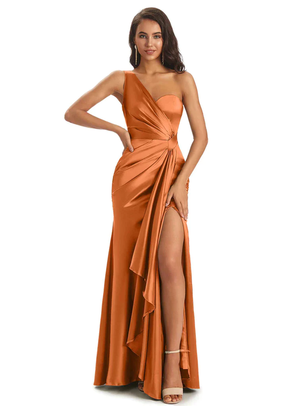 Stylish Mismatched Orange Long Bridesmaid Dresses,BDS0229 QueenaBridal Stylish Mismatched Orange Long Bridesmaid Dresses,BDS0229 QueenaBridal
