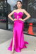 Elegant Strapless Sweetheart Mermaid Side Slit Party Dress Long Prom Dresses to Impress ,WGP1683