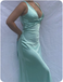 Sexy Mermaid Deep V Neck Cheap Long Simple Evening Gown Prom Dresses,WGP535