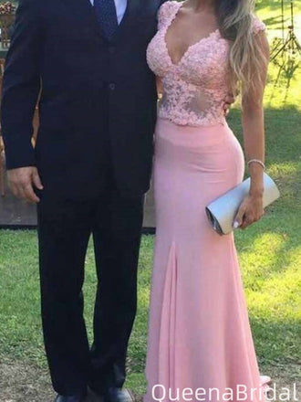 Elegant V-neck Lace Mermaid Long Formal Gown to Impress,WGP2027