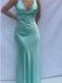 Sexy Mermaid Deep V Neck Cheap Long Simple Evening Gown Prom Dresses,WGP535