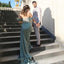 Charming Off-the-shoulder Green Sweetheart Mermaid Evening Gown Long Formal Dresses Prom Dresses with High Slit,WGP774