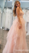 Elegant Cute Light Pink Strapless A-line Layer Tulle Fluffy Evening Gown Long Formal Dresses Prom Dresses,WGP815