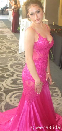 Gorgeous Spaghetti Strap Mermaid Long Prom Dress Ideas, Evening Party Dresses,WGP2084