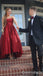 Elegant Red Strapless A-line High Low Long Party Dress Prom Dresses,WGP1766