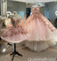 Pink Beaded Sweetheart Flower Ball Gown Evening Gown Long Evening Party Prom Dresses ,WGP1296