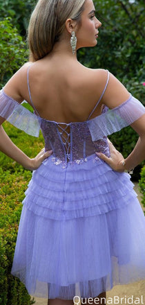 Gorgeous Off-shoulder Sweetheart A-line Short Mini Homecoming Dress,QB1000