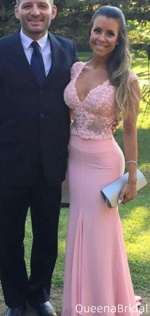 Elegant V-neck Lace Mermaid Long Formal Gown to Impress,WGP2027