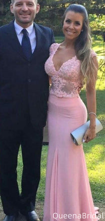 Elegant V-neck Lace Mermaid Long Formal Gown to Impress,WGP2027