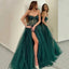 Sexy Green A-line Sweetheart Side Slit Maxi Long Party Prom Dresses,WGP333