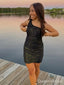 Elegant Green One-shoulder Homecoming Dress Graduation Party Dress , QB0909