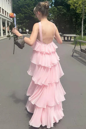 Elegant Pink Long Formal Gown to Impress,WGP1769