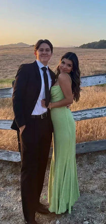 Sexy Green Mermaid Spaghetti straps Long Formal Gown to Impress,WGP1765