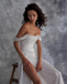 Sparkly A-line Off Shoulder Side Slit Party Prom Dresses,Evening Dresses,WGP349
