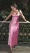 Simple Pink Sheath Spaghetti Straps Party Prom Dresses,Evening Dresses,WGP361