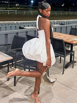 Sexy White Homecoming Dress Graduation Party Dress , QB0910