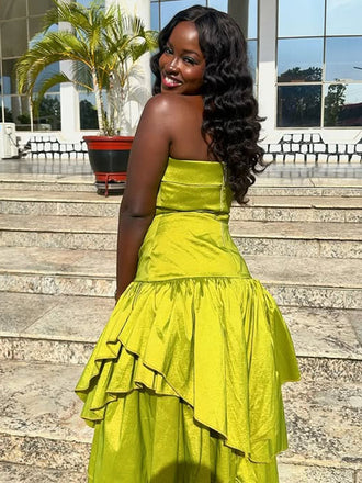 Sexy Green Mermaid Straight Across Long Formal Gown to Impress,WGP1776