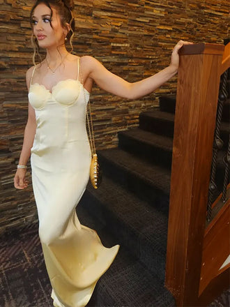 Sexy Yellow Sweetheart Mermaid Long Formal Gown to Impress,WGP1780