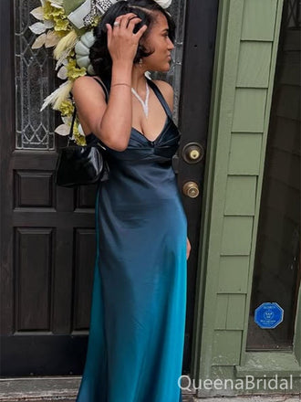 Popular Blue Spaghetti Straps Mermaid Long Formal Gown to Impress,WGP1852