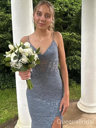 Sexy Blue Mermaid Spaghetti straps Long Formal Gown to Impress,WGP1811