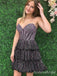 Sparkly Black Sweetheart Homecoming Dress Graduation Party Dress , QB0914