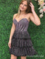 Sparkly Black Sweetheart Homecoming Dress Graduation Party Dress , QB0914