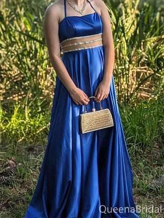 Popular Blue Spaghetti Straps Long Formal Gown to Impress,WGP1899