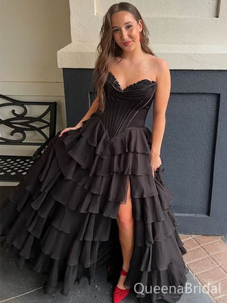 Elegant Black A-line Sweatheart Long Formal Gown to Impress,WGP1836