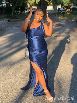 Popular Blue Slit Mermaid Long Formal Gown to Impress,WGP1910