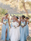 Stunning Blue Sweetheart Pleated A-line Bridesmaid Dress for Wedding Party, BDS0258