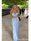 Sexy Mermaid Spaghetti Straps V-neck Maxi Long Party Prom Dresses, Evening Dress,WGP309