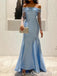Elegant Mermaid Off Shoulder Long Sleeves Party Prom Dresses,Evening Dresses,WGP344