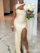 Elegant Champagne Mermaid Slit Long Formal Gown to Impress,WGP1846
