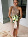 Elegant Champagne high-neck Mermaid Long Formal Gown to Impress,WGP1849