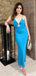Sexy Blue Mermaid Spaghetti Straps Long Formal Gown to Impress,WGP1823