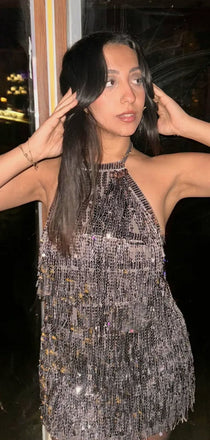 Sparkly Gray Homecoming Dress Graduation Party Dress , QB0883