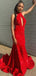 Sparkly Red High-neck Mermaid Long Formal Gown to Impress,WGP1903
