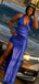 Sexy Blue V-neck Slit Mermaid Long Formal Gown to Impress,WGP1911