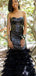 Sparkly Black Sweetheart Mermaid Long Formal Gown to Impress,WGP1904