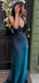 Popular Blue Spaghetti Straps Mermaid Long Formal Gown to Impress,WGP1852