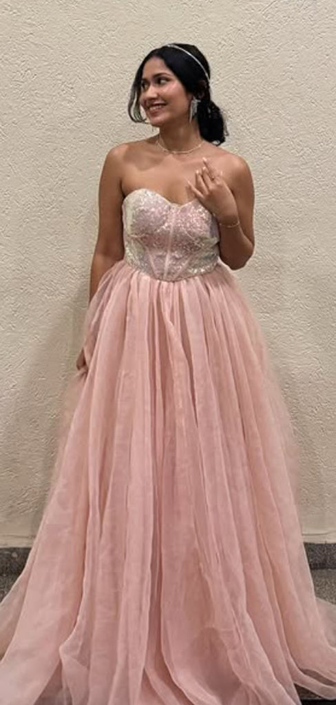 Elegant Pink A-line Sweetheart Long Formal Gown to Impress,WGP1840