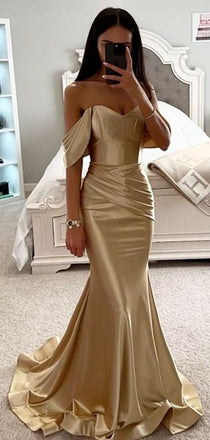 Elegant Champagne Mermaid Sweetheart Long Formal Gown to Impress,WGP1841