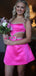 Popular Pink Spaghetti Straps Homecoming Dress Graduation Party Dress , QB0916