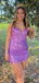 Sparkly Purple Sweetheart Homecoming Dress Graduation Party Dress , QB0915