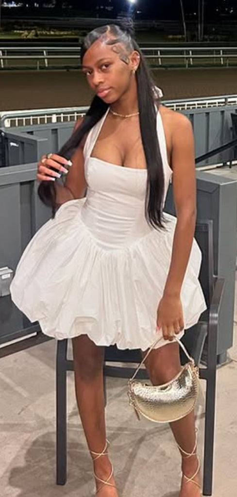 Sexy White Homecoming Dress Graduation Party Dress , QB0910