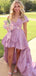 Popular High-low Purple A-line Long Formal Gown to Impress,WGP1807
