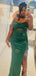 Sexy Green Spaghetti Mermaid Slit Long Formal Gown to Impress,WGP1918