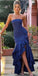 Popular Blue Sheath Strapless Maxi Long Party Prom Dresses,Evening Dresses,WGP386