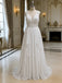 Ivory Beaded A-line Evening Gown Maxi Long Evening Party Prom Dresses ,WGP1148