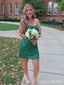 Sparkly Green Straight Across Homecoming Dress Graduation Party Dress , QB0920